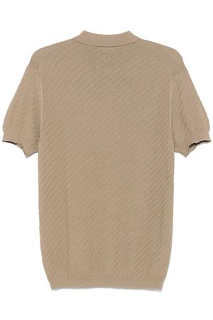 Sand beige interwoven polo shirt LOW BRAND | L1MSS256724A028